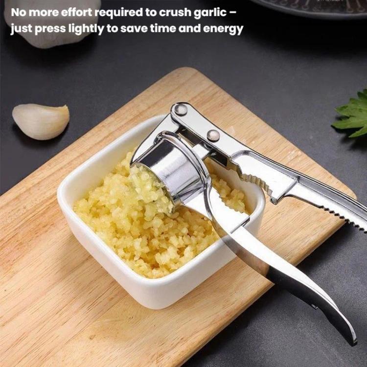 LsCook Large 4 In 1 Aluminum Alloy Garlic Press Manual Pull Style Garlic Press
