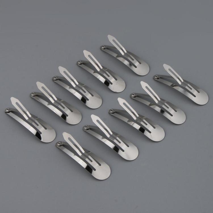 30pcs Metal Hair Clip Bangs Makeup Hair Accessory Minimalist Clip - Silver Teardrop Clip 5cm