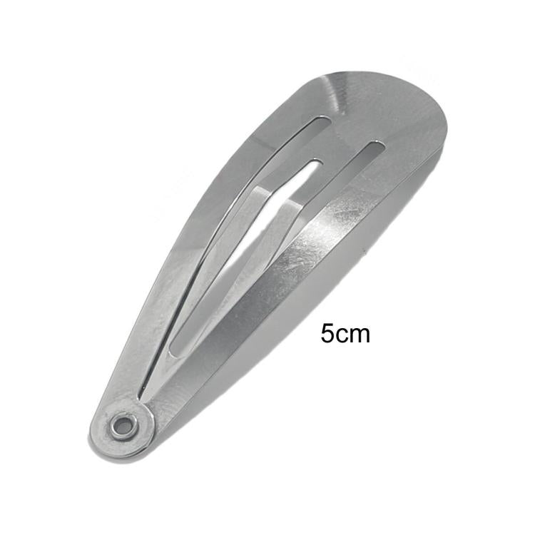 30pcs Metal Hair Clip Bangs Makeup Hair Accessory Minimalist Clip - Silver Teardrop Clip 5cm