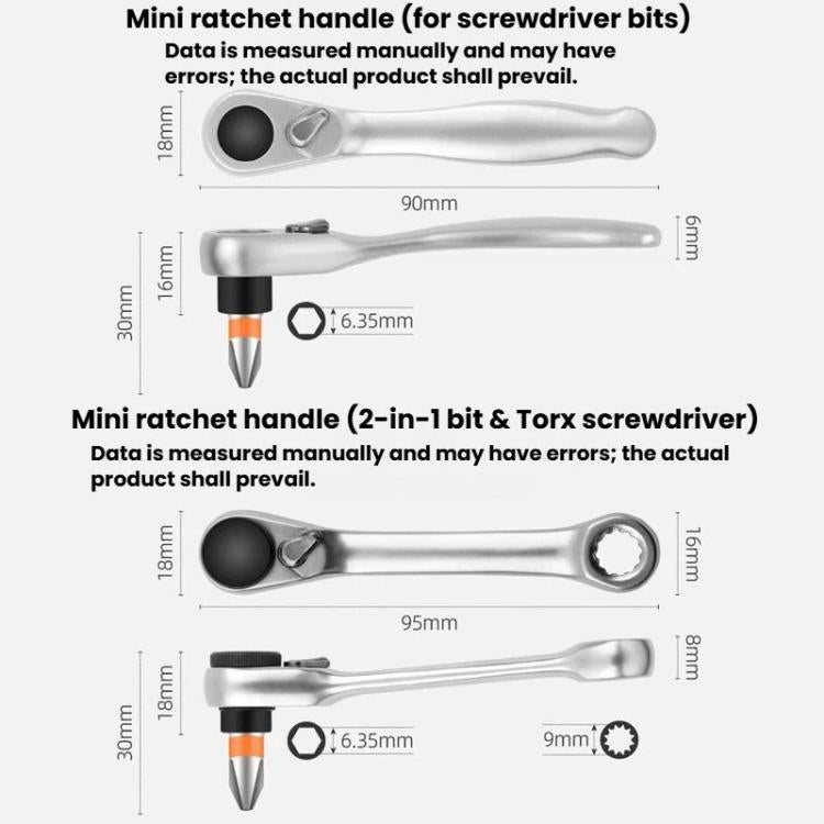 Hi-Spec 24pcs / set Multifunctional Ratchet Screwdriver Set, Slotted Phillips Torx Triangle Screwdriver Kit