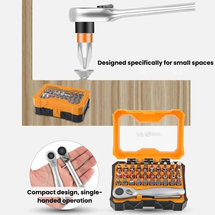 Hi-Spec 32pcs / set A Multifunctional Ratchet Screwdriver Set, Slotted Phillips Torx Triangle Screwdriver Kit