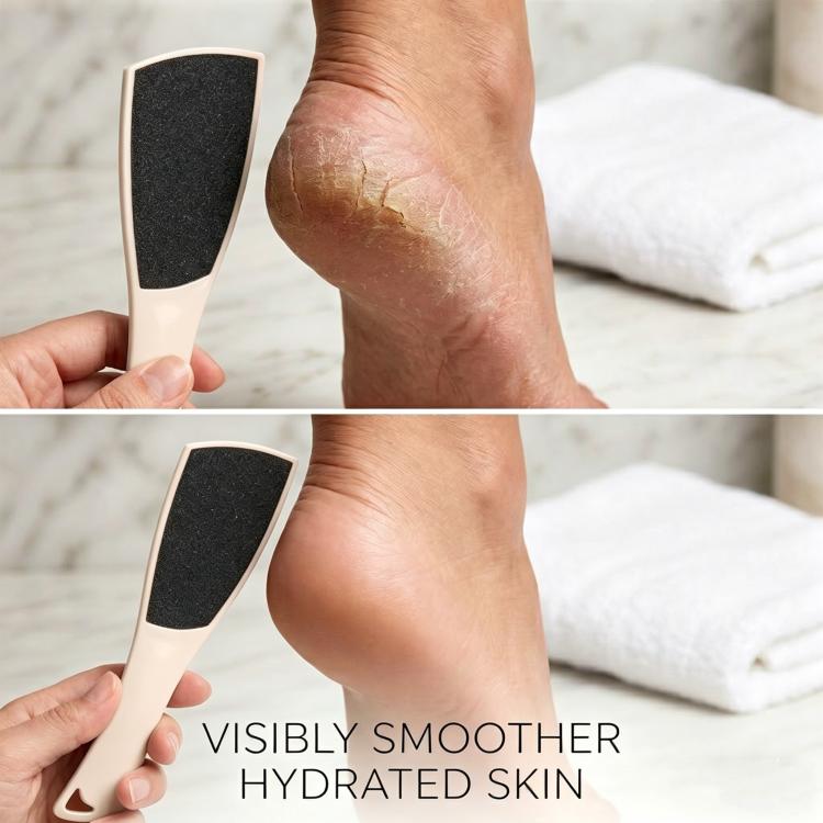 Spatula-Shaped Foot File For Removing Dead Skin and Calluses Double-Sided Sandpaper Foot Scrubber