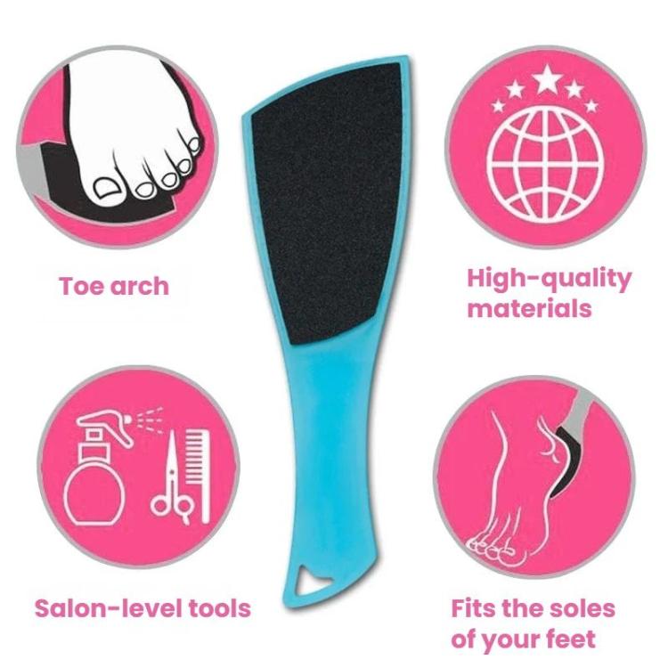 Spatula-Shaped Foot File For Removing Dead Skin and Calluses Double-Sided Sandpaper Foot Scrubber