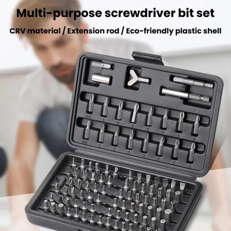 100pcs / set Chrome Vanadium Steel Screwdriver Bit Set, Slotted Phillips Hex Flower Screwdriver Bits
