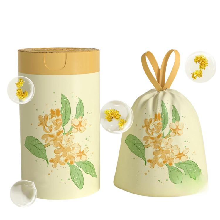 Thickened Enlarged Drawstring Garbage Bags With Pull Handles Tear-Free Design, Size: 50pcs /Set - No-tear Osmanthus