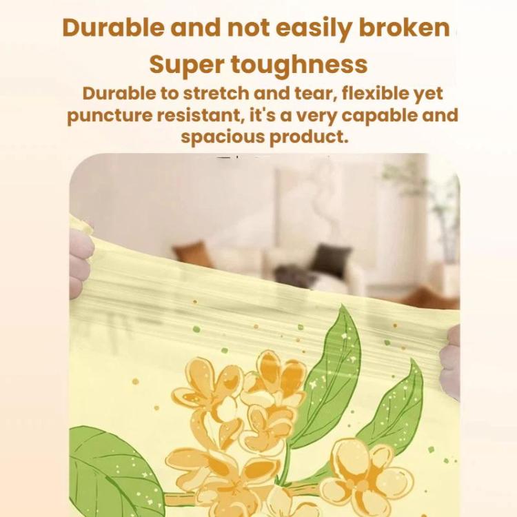 Thickened Enlarged Drawstring Garbage Bags With Pull Handles Tear-Free Design, Size: 50pcs /Set - No-tear Osmanthus