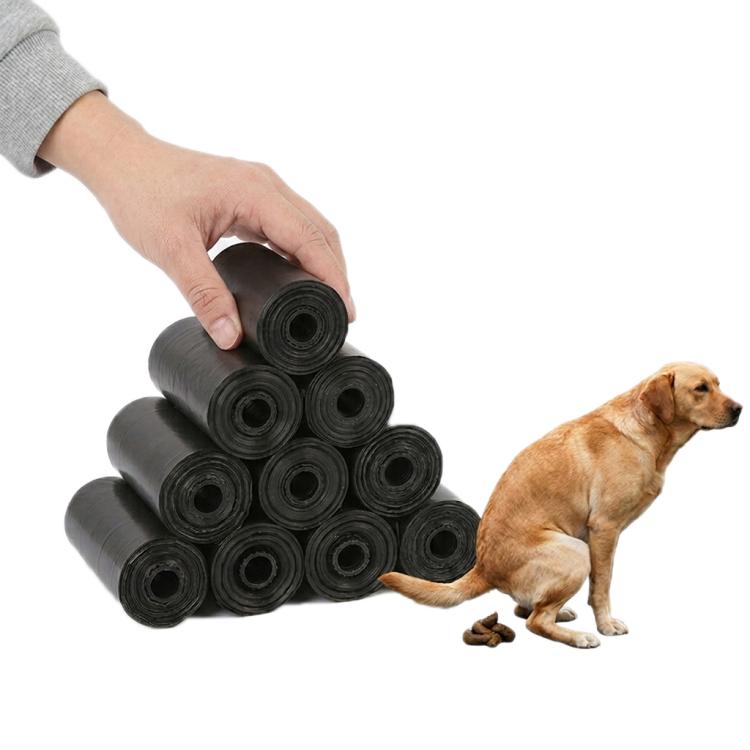 15bags /Roll Outdoor Portable Cleaning Pet Trash Bags, Size: 22x30cm - Black