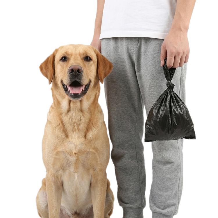 15bags /Roll Outdoor Portable Cleaning Pet Trash Bags, Size: 22x30cm - Black