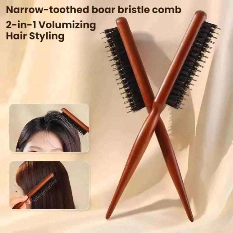 Boar Bristle Curling Comb For Voluminous Updos - 1pc