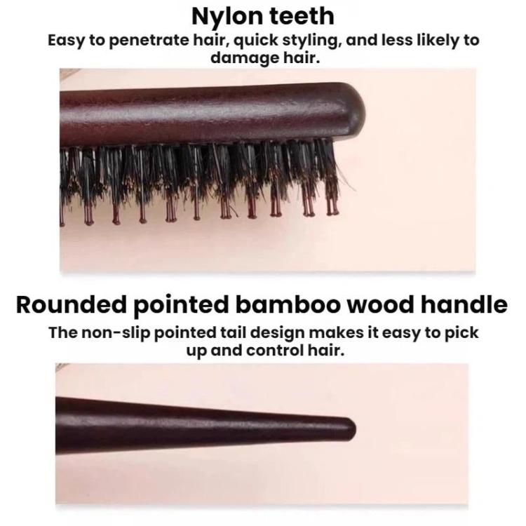 Boar Bristle Curling Comb For Voluminous Updos - 1pc