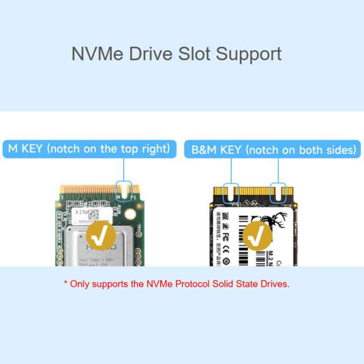 Waveshare 34170 For Raspberry Pi 5 PCIe To M.2 HAT With I2S Audio Extension Supports NVMe Protocol Solid State Drive
