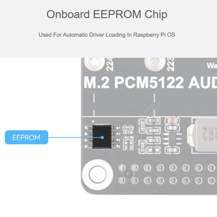 Waveshare 34170 For Raspberry Pi 5 PCIe To M.2 HAT With I2S Audio Extension Supports NVMe Protocol Solid State Drive