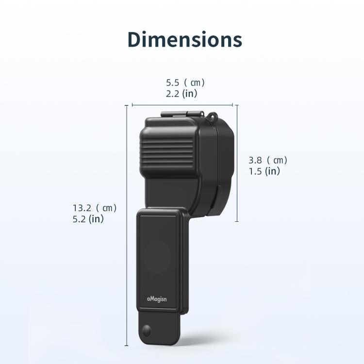 For DJI Osmo Pocket 4 aMagisn Gimbal Protector Case Protective Cover with One-Piece Flip Design Integrated 3D Joystick Guard - Black