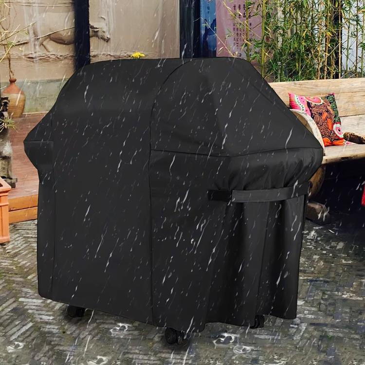 147x61x122cm Outdoor 600D Oxford Fabric Waterproof Dustproof BBQ Grill Cover - Black