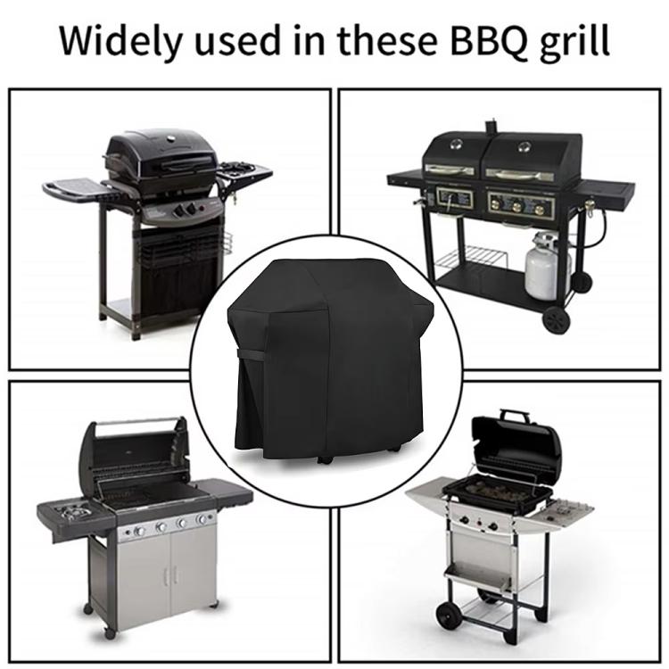 147x61x122cm Outdoor 600D Oxford Fabric Waterproof Dustproof BBQ Grill Cover - Black