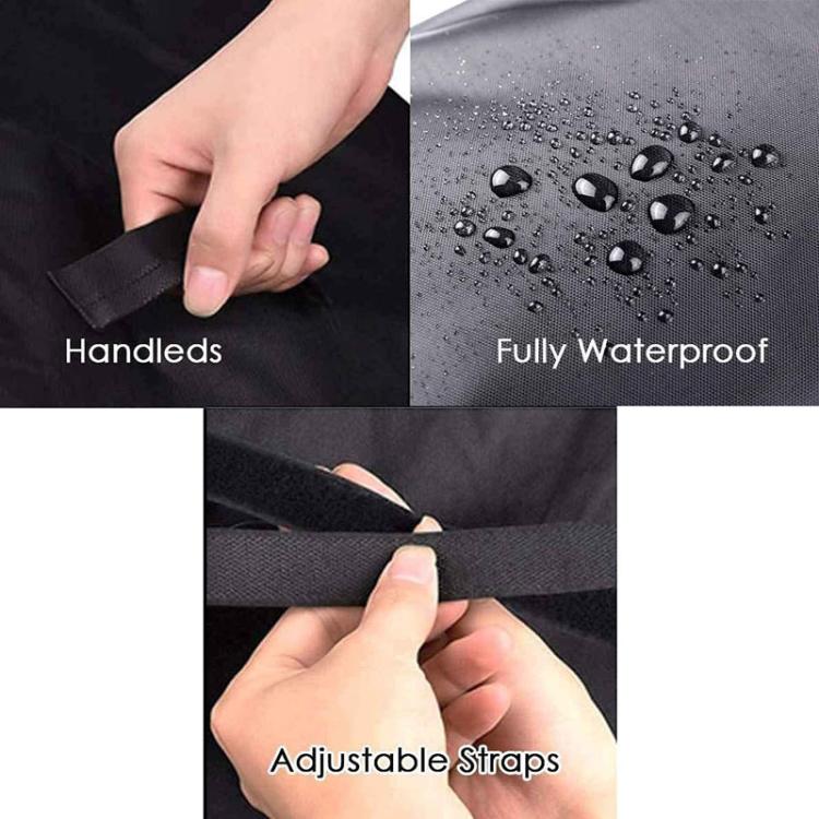 147x61x122cm Outdoor 600D Oxford Fabric Waterproof Dustproof BBQ Grill Cover - Black