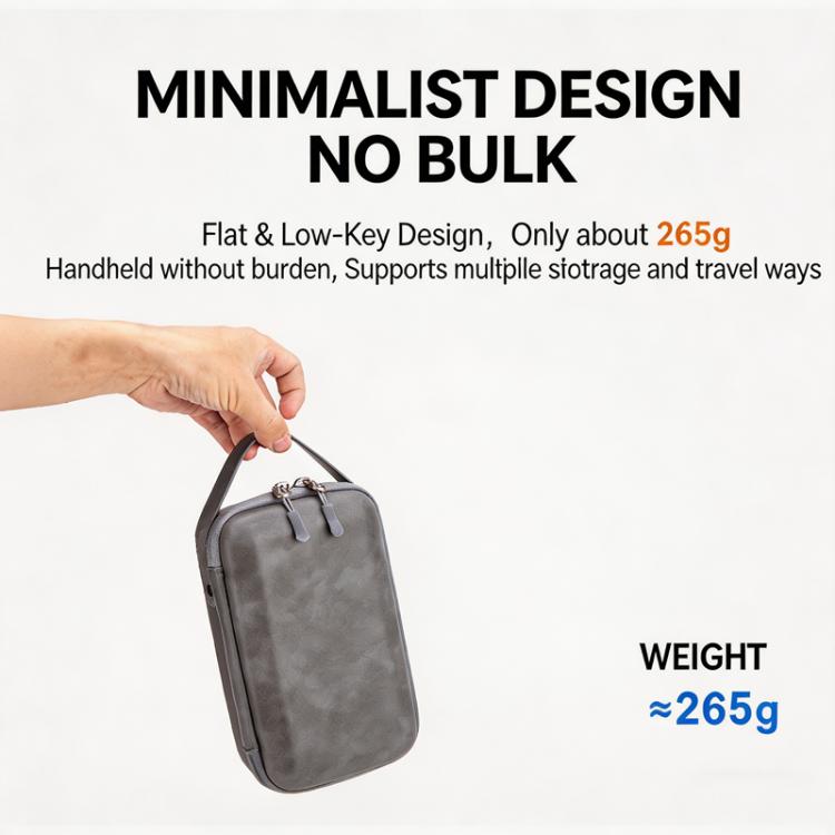 For DJI Osmo Pocket 4 Hard Carrying Case Waterproof Protective Travel Bag Shockproof Portable Handbag - Gray