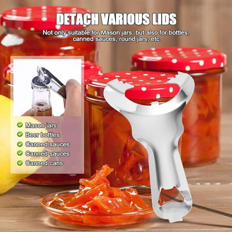 LsCook Multifunctional Mason Jar Lid Opener Stainless Steel Bottle Opener - OPP Bagged