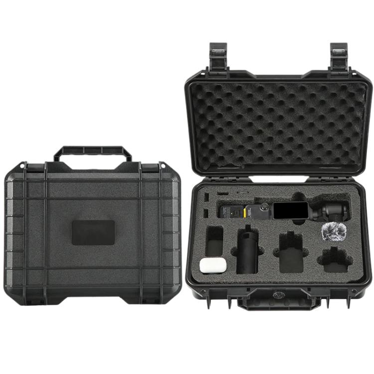 For DJI Osmo Pocket 4 Explosion-proof Hard Carrying Case Protective Storage Box with Custom EVA Foam - Black