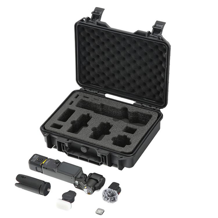 For DJI Osmo Pocket 4 Explosion-proof Hard Carrying Case Protective Storage Box with Custom EVA Foam - Black