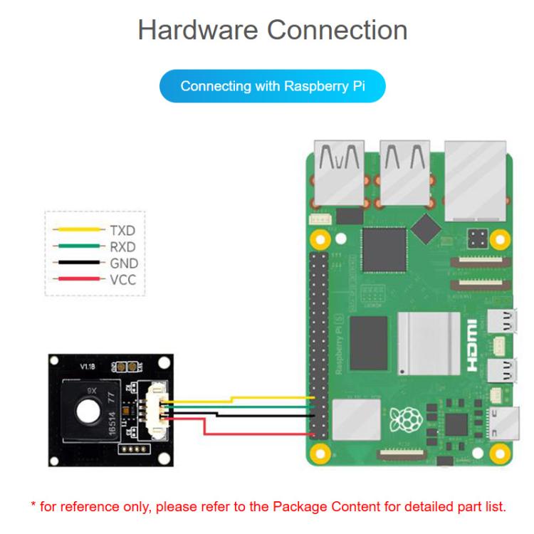 Waveshare 34169 Environment 6 In 1 Gas Sensor Module Supports UART Control Interface