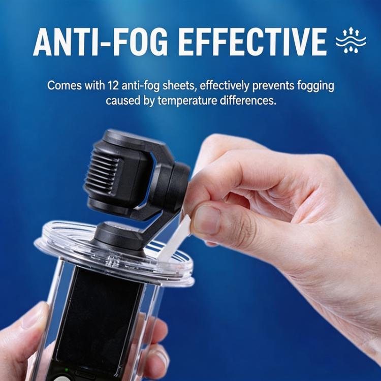 For DJI Osmo Pocket 4 Waterproof Case 60M/196ft Diving Housing Shell with 540-degree Panoramic View Underwater Accessories for Surfing Snorkeling - Transparent