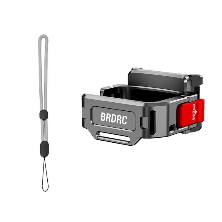For DJI Osmo Pocket 4 BRDRC Cold Shoe Interface Quick-Release Expansion Frame Bracket - Titanium