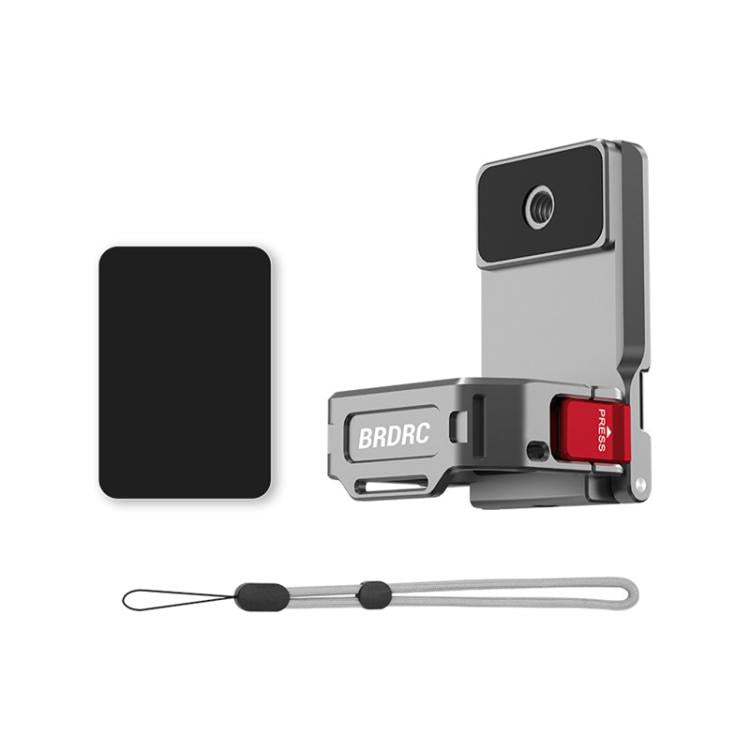 For DJI Osmo Pocket 3 / 4 BRDRC Multi-Functional Magnetic Base Adapter Frame Extension Stand - Titanium