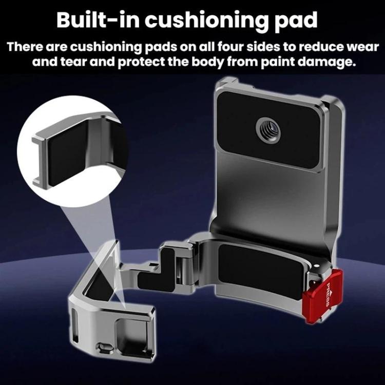 For DJI Osmo Pocket 3 / 4 BRDRC Multi-Functional Magnetic Base Adapter Frame Extension Stand - Titanium
