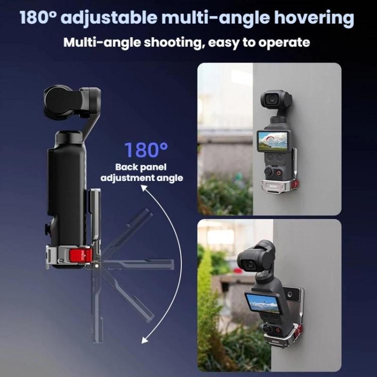 For DJI Osmo Pocket 3 / 4 BRDRC Multi-Functional Magnetic Base Adapter Frame Extension Stand - Titanium