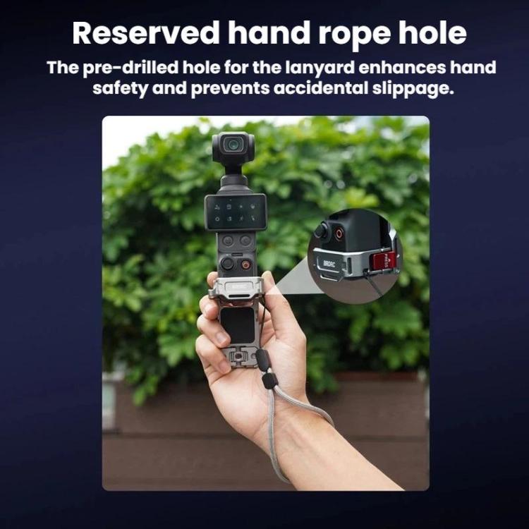 For DJI Osmo Pocket 3 / 4 BRDRC Multi-Functional Magnetic Base Adapter Frame Extension Stand - Titanium