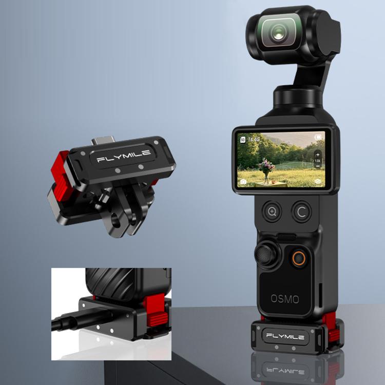 DJI Osmo Pocket 4 / 3 Flymile Magnetic Quick-Release Charging Adapter - Black