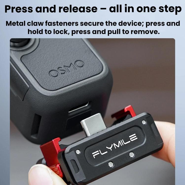 DJI Osmo Pocket 4 / 3 Flymile Magnetic Quick-Release Charging Adapter - Black