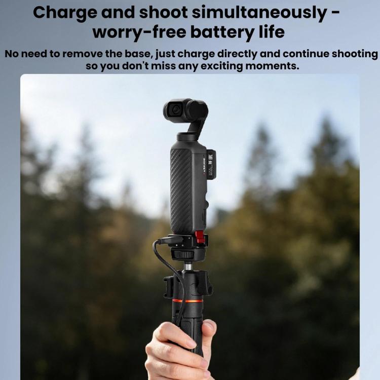 DJI Osmo Pocket 4 / 3 Flymile Magnetic Quick-Release Charging Adapter - Black