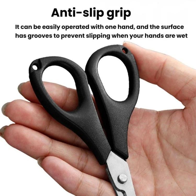 Stainless Steel Mini Fishing Line Cutter Loop-Opening Lure Pliers - Black