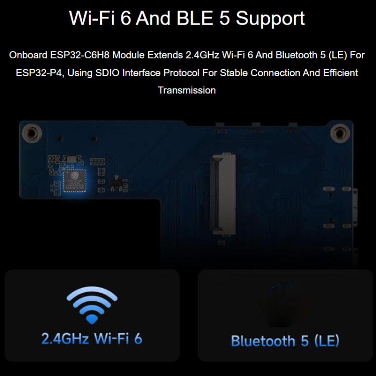 Waveshare 33511 ESP32-P4 3.5 Inch Smart Vision Development Board Built-In Microphone And Speaker, Supports Wi-Fi 6 And BLE 5 No Battery