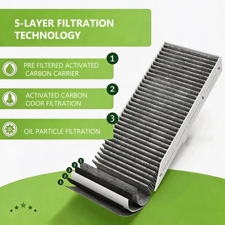 1pair Activated Carbon Filter For Bora Pure PUAKF Cooktop Extractor High Efficiency Odor & Oil Particle Filter