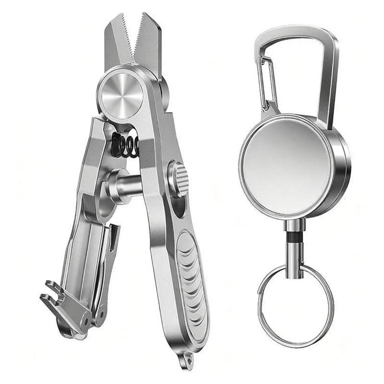 3 In 1 Fishing Line Cutter Knot Hook Tying Tool, Spec: Fishing Scissors+Retractable Clip