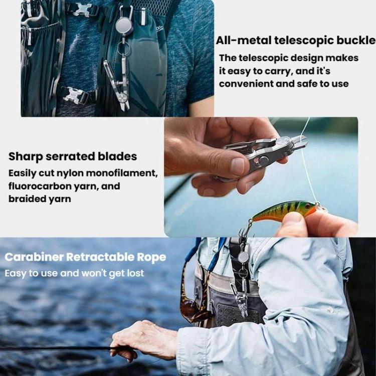 3 In 1 Fishing Line Cutter Knot Hook Tying Tool, Spec: Fishing Scissors