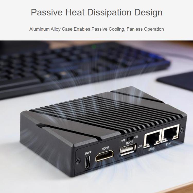 Waveshare 34180 For Raspberry Pi CM5 Gigabit / 2.5G Dual Ethernet Mini-Computer Supports Dual RJ45 Ethernet Ports, 4K Display Output And Dual MIPI Interfaces