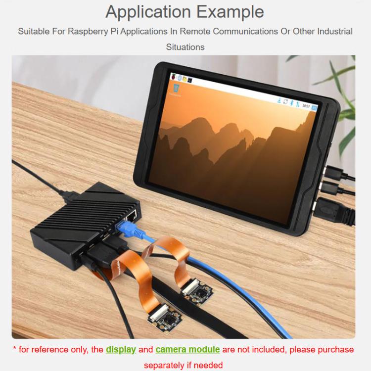 Waveshare 34180 For Raspberry Pi CM5 Gigabit / 2.5G Dual Ethernet Mini-Computer Supports Dual RJ45 Ethernet Ports, 4K Display Output And Dual MIPI Interfaces
