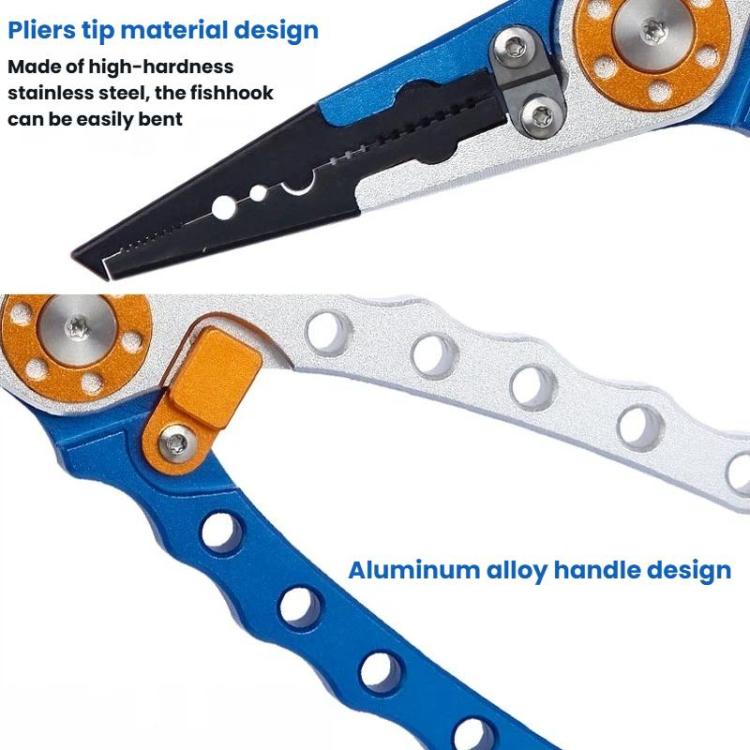 Aluminum Alloy Lure Pliers Multi-Function Long-Nose Hook Remover Portable Fishing Hook Pliers