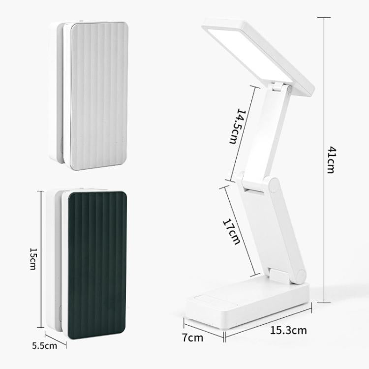 Xiajule Touch Control Rechargeable Folding Desk Lamp, Eye Protection Portable Lamp For Student Dormitory, Spec: With Clock