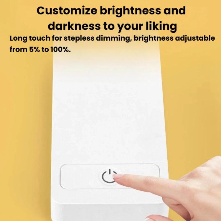 Xiajule Touch Control Rechargeable Folding Desk Lamp, Eye Protection Portable Lamp For Student Dormitory, Spec: With Clock