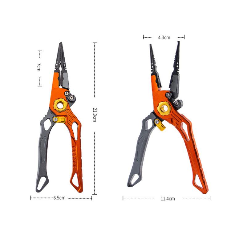 Aluminum Alloy Lure Pliers Multi-Functional Tool For Fish Handling Hook Removal Ring Opening Lead Clamping