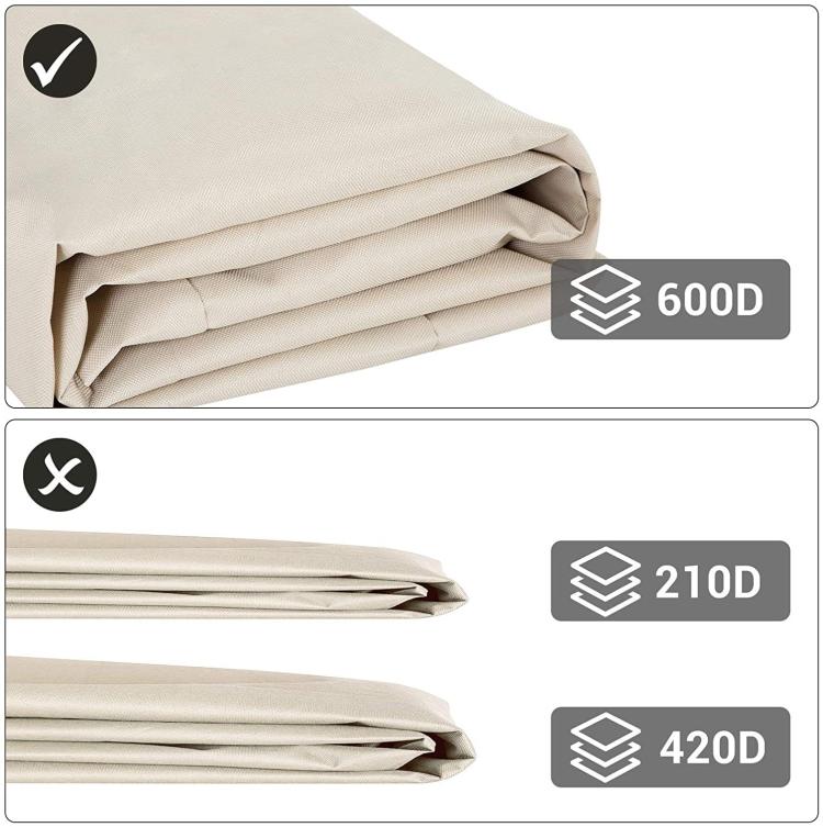 Patio Sofa Cover 600D Waterproof & Windproof Outdoor Couch Cover Garden Furniture Protector with Air Vents 137x96x73/50cm