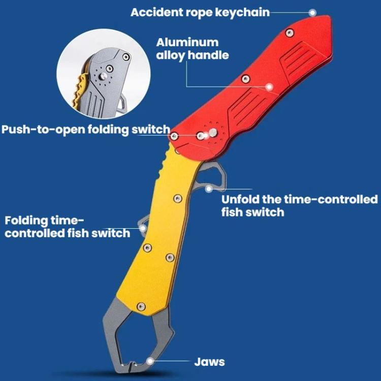 Portable Lure Fishing Pliers Extended Foldable Fish-Gripping Tool