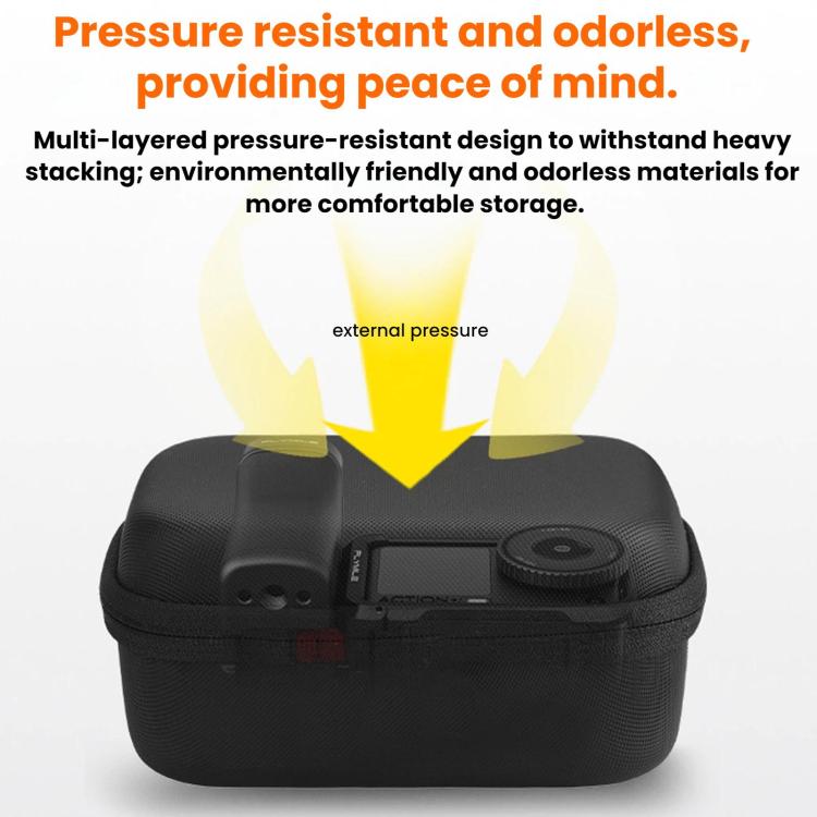 For DJI Action 6 / 5 / 4 / Insta360 Ace Pro 2 Flymile Street Photography Handle Storage Bag - Black