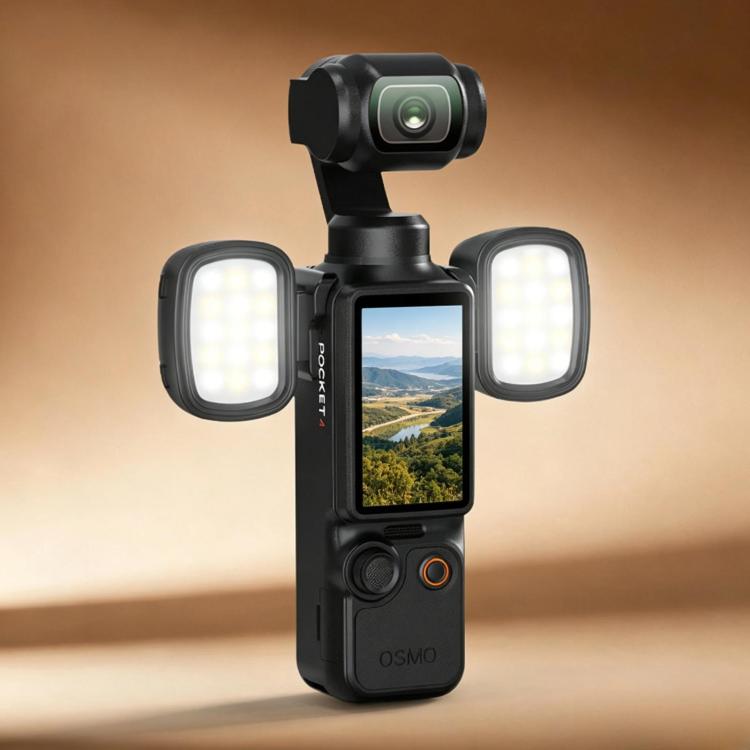 For DJI Osmo Pocket 4 / 3 Flymile Cameras Magnetic Fill Light For - Black