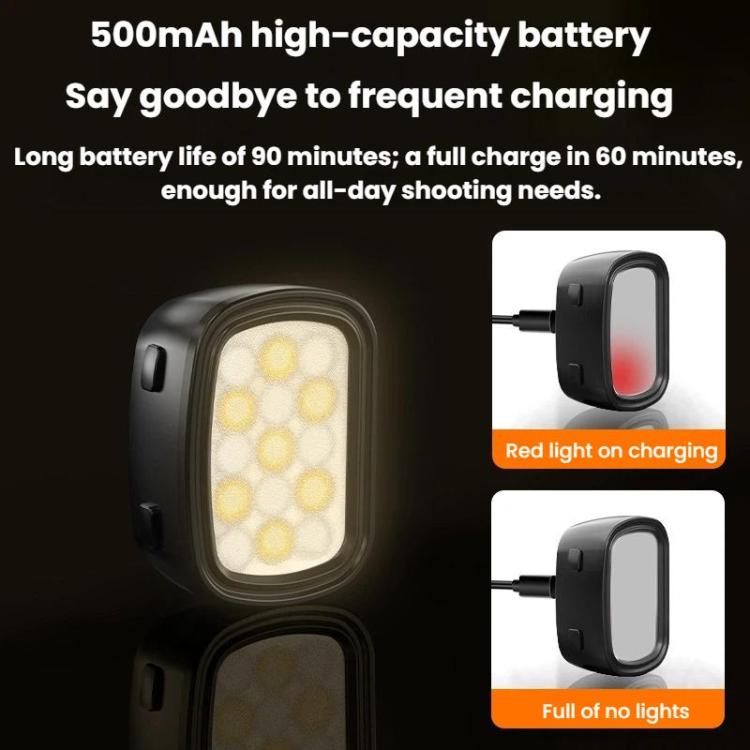 For DJI Osmo Pocket 4 / 3 Flymile Cameras Magnetic Fill Light For - Black